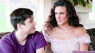 Stepmom disciplines her stepson