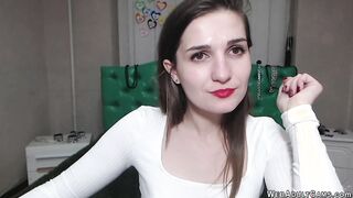 Small tits babe strips to stockings on webcam