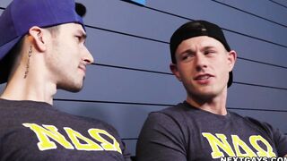 Kane gets a good taste of Ryder's huge cock