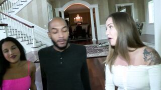 tattooed latina threeway fun