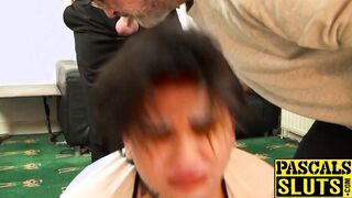 Lilyan Red spanked, choked and fingered while masturbating