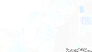 Sadie Creams deepthroats big cock before hardcore POV fuck
