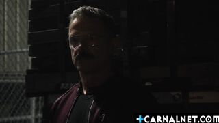 Stepdad shoot his load all over his stepson