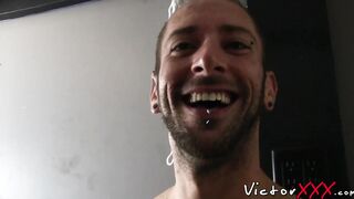 Tight stud asshole penetrated raw in sex swing orgy