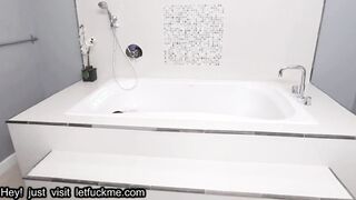 blowjob  tiny latina gags on a big white cock