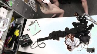 The security guard finds jewelry stuffed in her bra