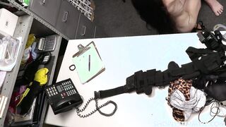 The security guard finds jewelry stuffed in her bra