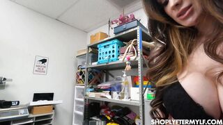 The security guard finds jewelry stuffed in her bra