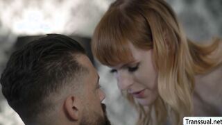 Busty TS Lianna Lawson gives Alpha slowpy BJ