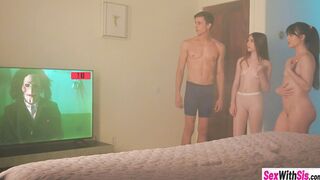 Teen stepsister and babe must suck dick