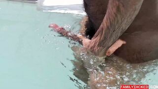 Stepdad and stepsons outdoor fuck session