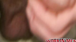 Hairy geezer plays around with his dick and sprays jizz
