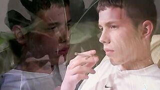 Twink who smokes cigarettesÂ takes it right to his ass
