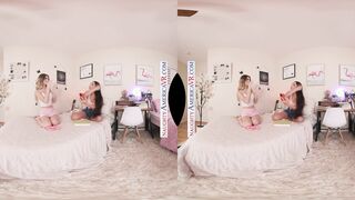College babes Madison Wilde & Molly Little invite you over to have a sensual 3 way with your long dick