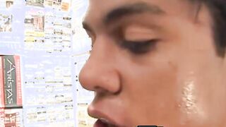 Young Latinos sucking each other off before bareback