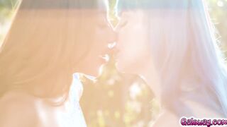 Outdoor fuck sesh with lesbian bestfriends