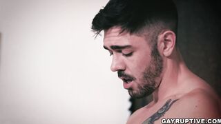 Loved how Reese big cock filled Nicos smooth hole