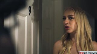 Tgirl vampire Ariel Demure is invited in