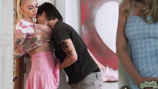 Kendra's 3SOME with BF and his stepsis