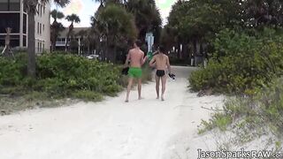 Tattooed muscle twink bareback pounding young gay after BJ