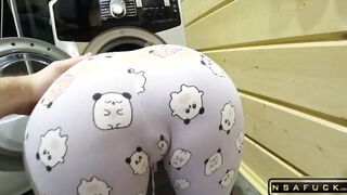 Sexy Babe Stuck in the Washing Machine and Fucked