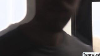 Hunk dude fucks friends TS girlfriend wet ass