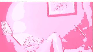hot hot sex on the bed in pink screen