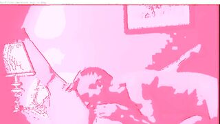 hot hot sex on the bed in pink screen