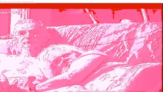 hot hot sex on the bed in pink screen