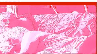 hot hot sex on the bed in pink screen