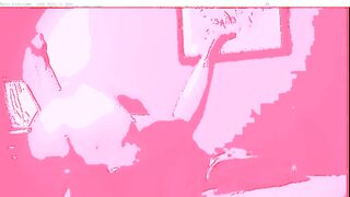 hot hot sex on the bed in pink screen
