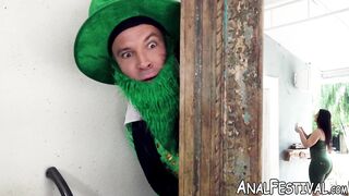 Delectable MILF fucks Elf and sucks cock near pool outside