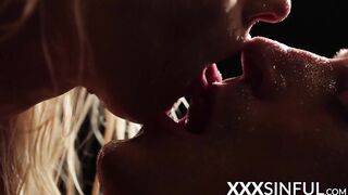 Erotic busty blonde bends over for passionate doggystyle