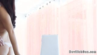 Horny couple fucking in their hotel room