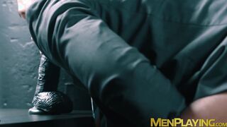 Classy Black young stud Trent King wanks his hard BBC