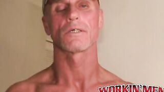 Mature amateur fingered during his jerk off session