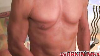 Mature amateur fingered during his jerk off session