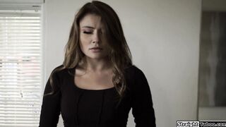 Boss anal fucks his big tits babysitter