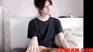 Femboy cam home video