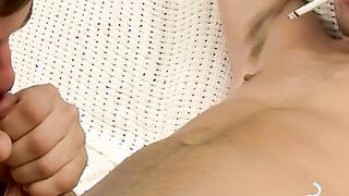 Chainsmoking dudes Noah Brooks and Austin Ried get steamy