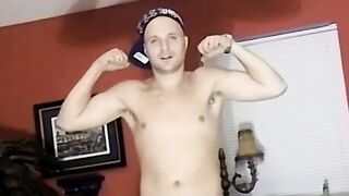 Straight stud Jason unloads hot jets of cum all over