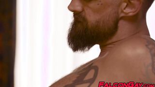 Surfer buddy Ashley begins swallowing hairy dicked Alpha