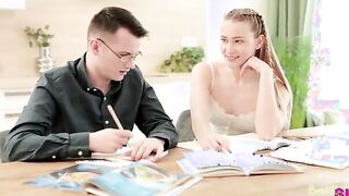 Ivi Rein and her stepbrother Sam Bourne are studying. Ivi tells Sam to go make her some nachos because she's