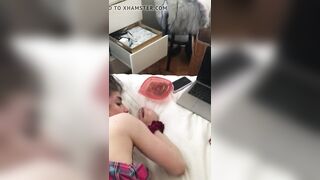 SluttyJanaya takes it from behind from from behind