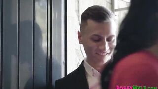 Deep throated milf gets snatch plowed