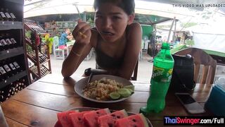 Real amateur Thai 18 yo babe pounded after lunch by temp