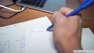 Lucky stepson gets help with his study from Hot stepmommy