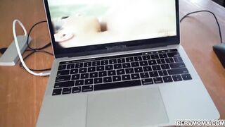 Lucky stepson gets help with his study from Hot stepmommy