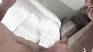 Smoke and cock sucking encounter with captivating twink