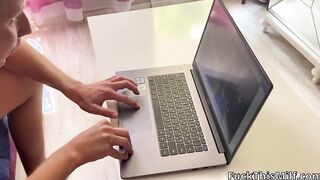 Stormy and best sex with a stepmom after viewing her intimate photos on a laptop